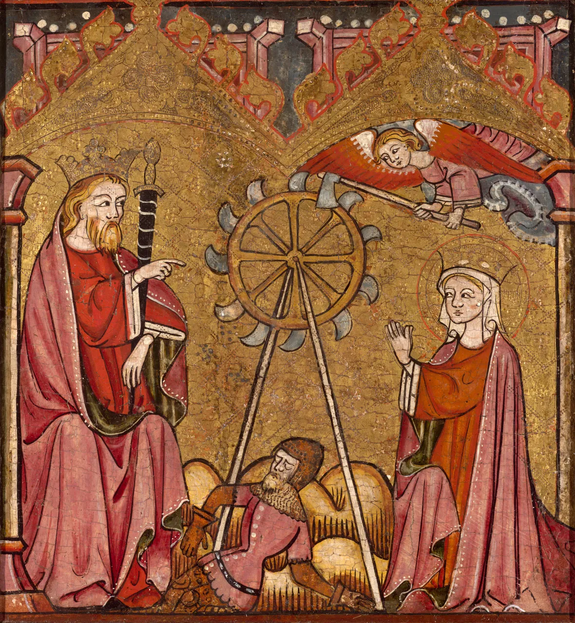 Saint Catherine Delivered from the Wheel by Spanish