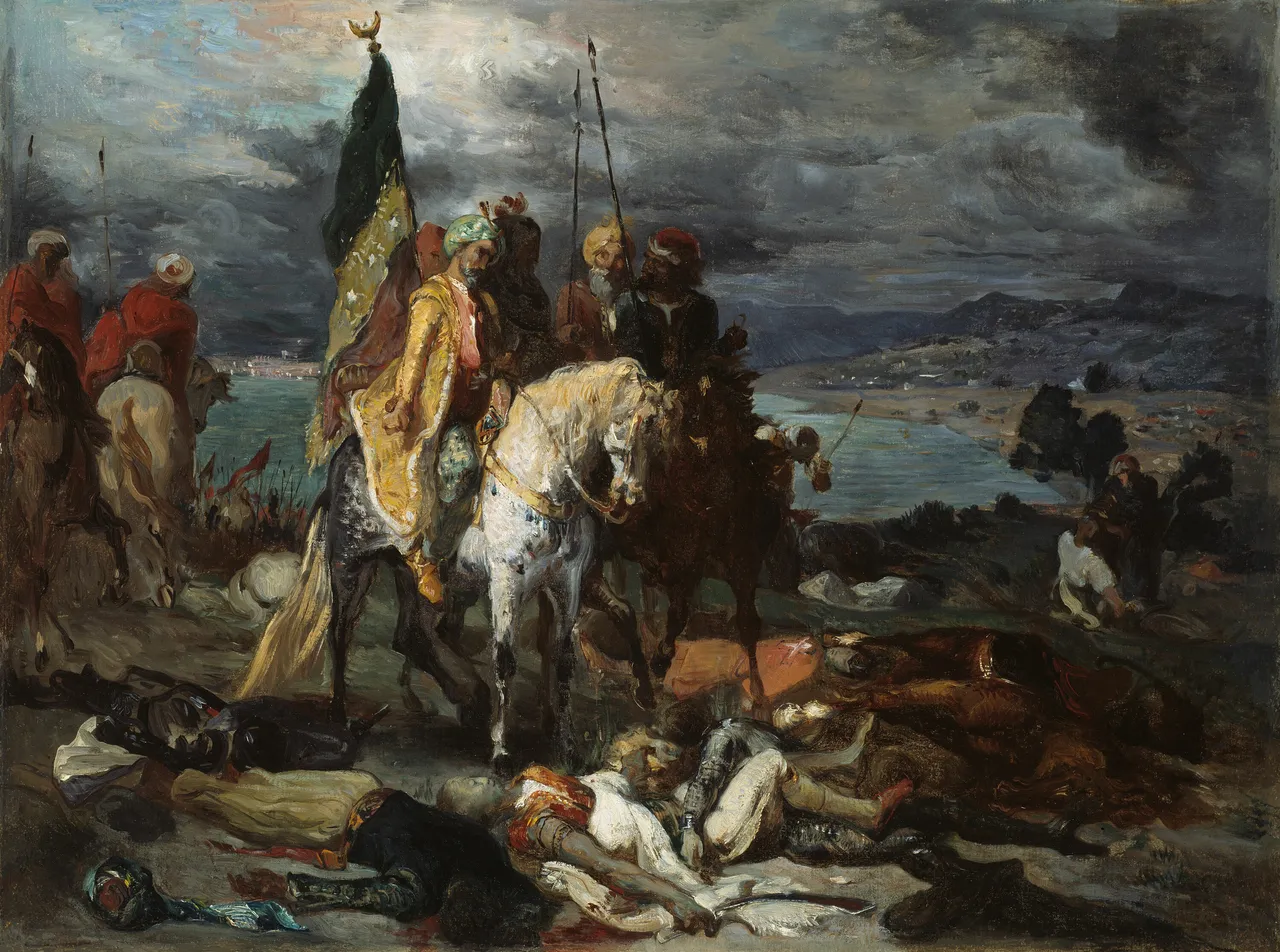 Saracens and Crusaders by Style of Théodore Chassériau