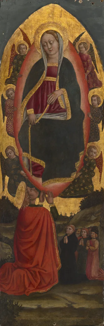 Panels from the Altarpiece of The Assumption of the Virgin with Saints: The Assumption of the Virgin by Italian
