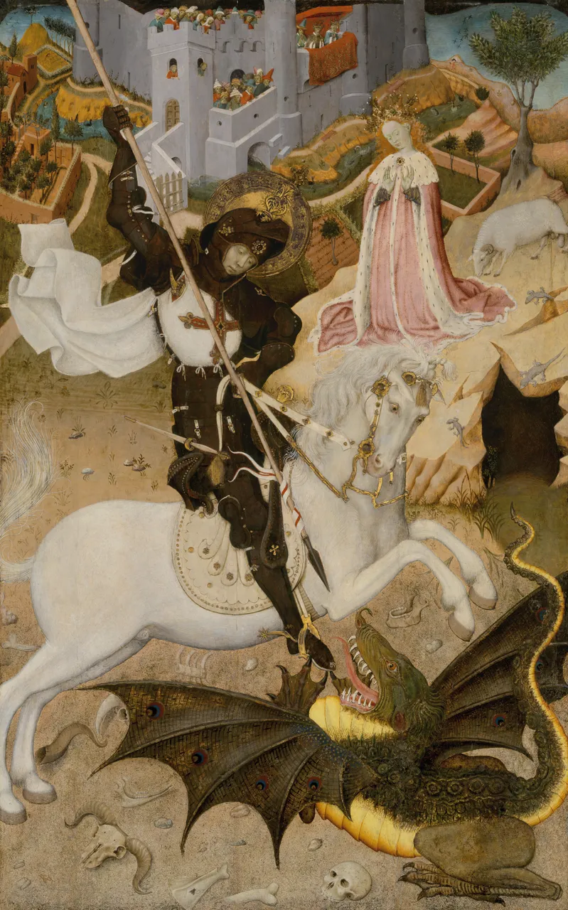 Saint George and the Dragon by Bernat Martorell - Art Institute of Chicago