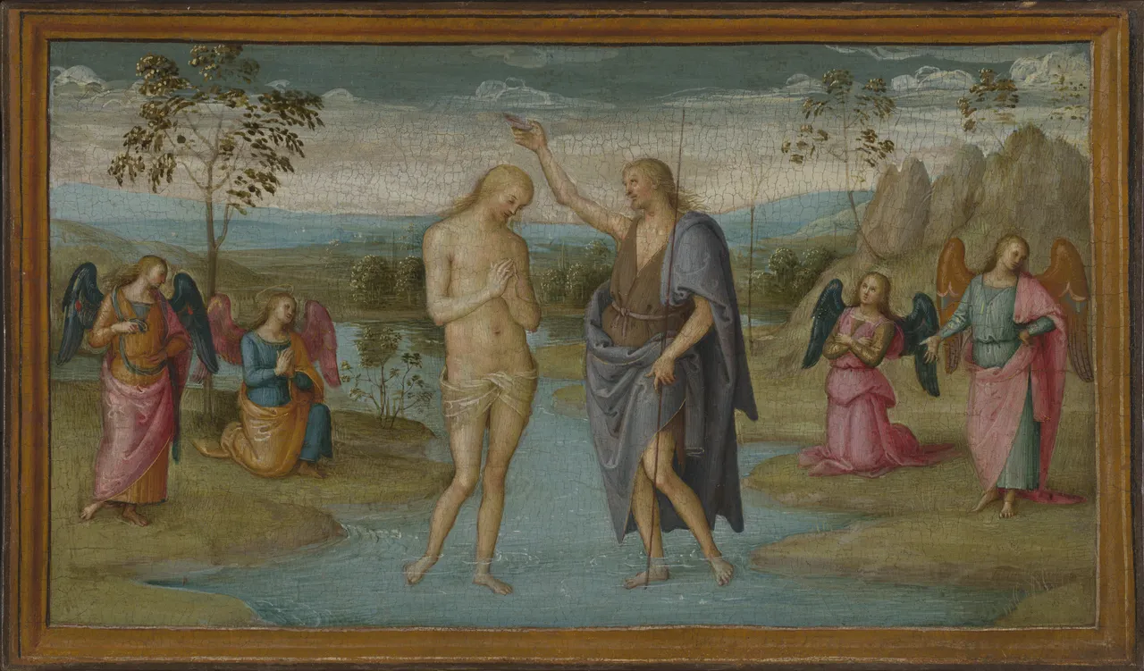 The Baptism of Christ by Perugino