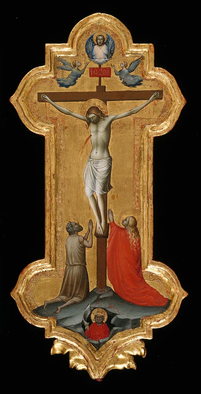 Processional Cross with Saint Mary Magdalene and a Blessed Hermit by Lorenzo Monaco - Art Institute of Chicago