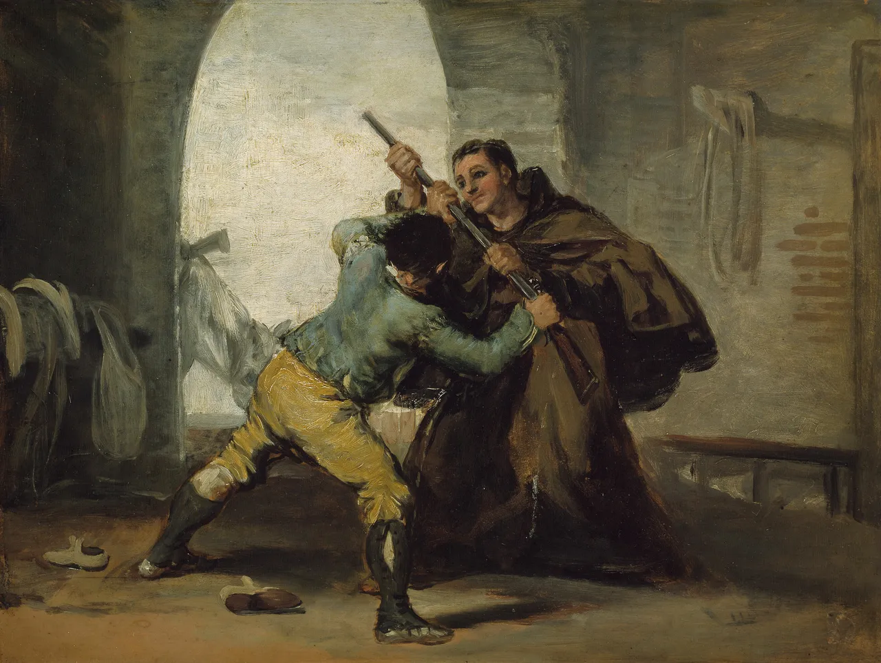 Friar Pedro Wrests the Gun from El Maragato by Francisco José de Goya y Lucientes
