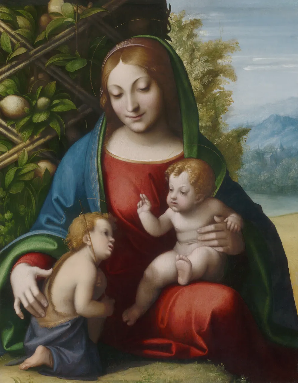 Virgin and Child with the Young Saint John the Baptist by Antonio da Correggio - Art Institute of Chicago