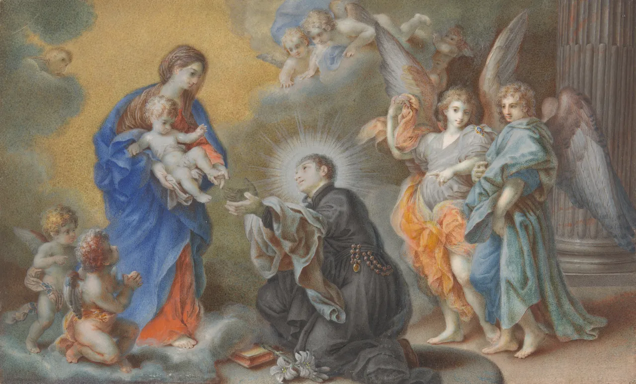 Madonna and Child Appearing to Saint Louis Gonzaga by Veronica Stern