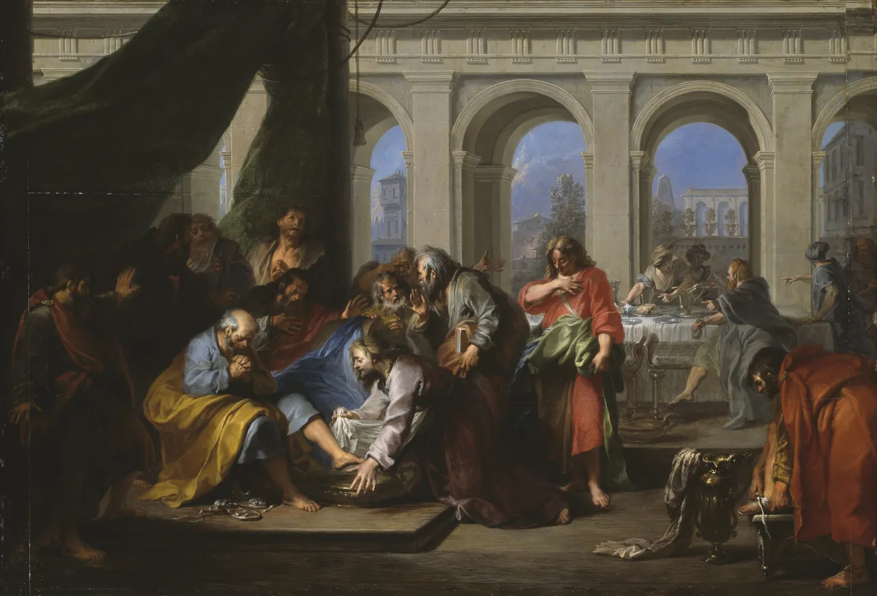 Christ Washing the Feet of His Disciples by Nicolas Bertin