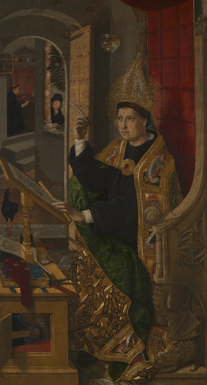 A Bishop Saint by Bartolomé Bermejo
