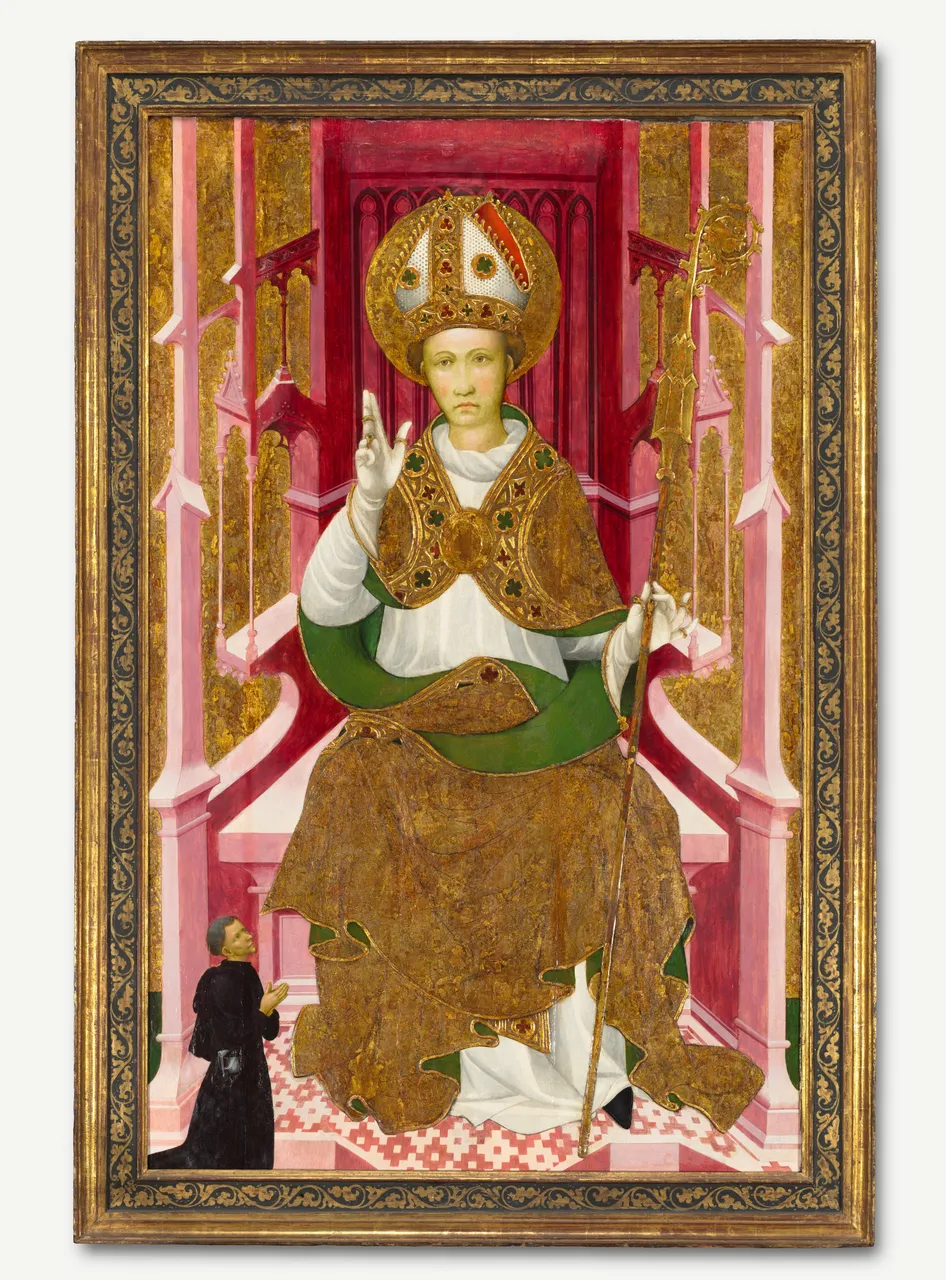 A Bishop Saint with a Donor (Saint Louis of Toulouse?) by Unknown Artist