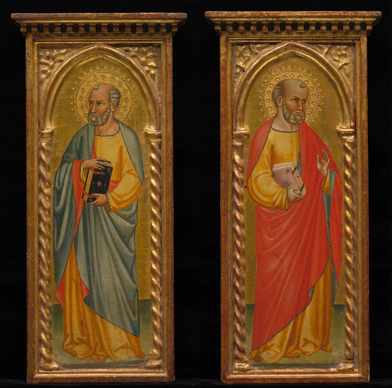 Standing Saint and Saint in Red Cloak (pair) by Unknown