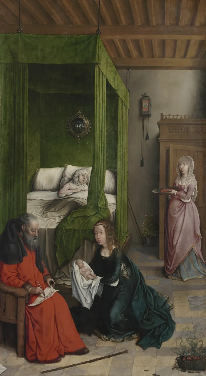 The Birth and Naming of John the Baptist by Juan de Flandes - Cleveland Museum of Art