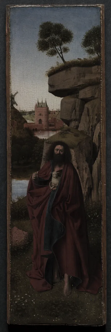Saint John the Baptist in a Landscape by Petrus Christus - Cleveland Museum of Art