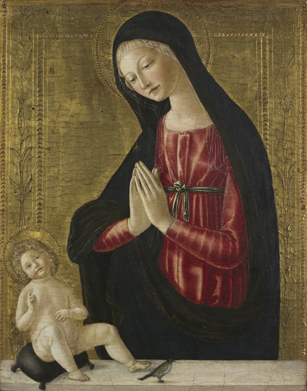 Virgin and Child with a Goldfinch by Neroccio de' Landi