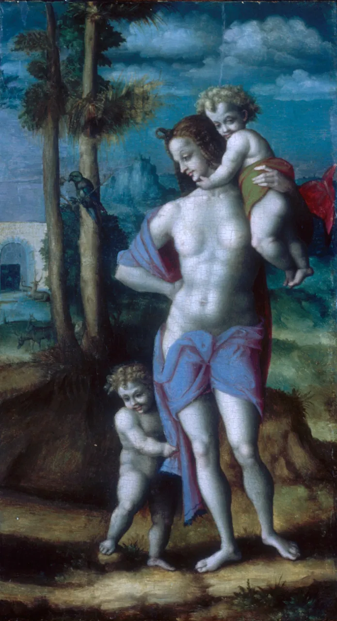 Eve with Cain and Abel by Bachiacca (Francesco d'Ubertino Verdi)