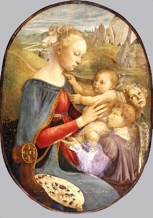 Madonna and Child with Two Angels by Botticelli