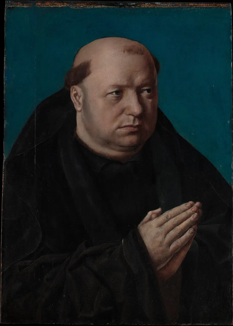 Portrait of a Monk in Prayer by French Painter