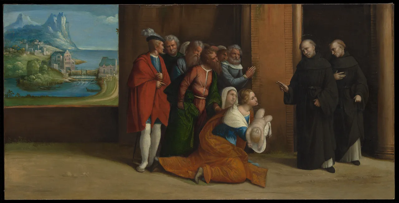 Saint Nicholas of Tolentino Reviving a Child by Garofalo (Benvenuto Tisi da Garofalo)
