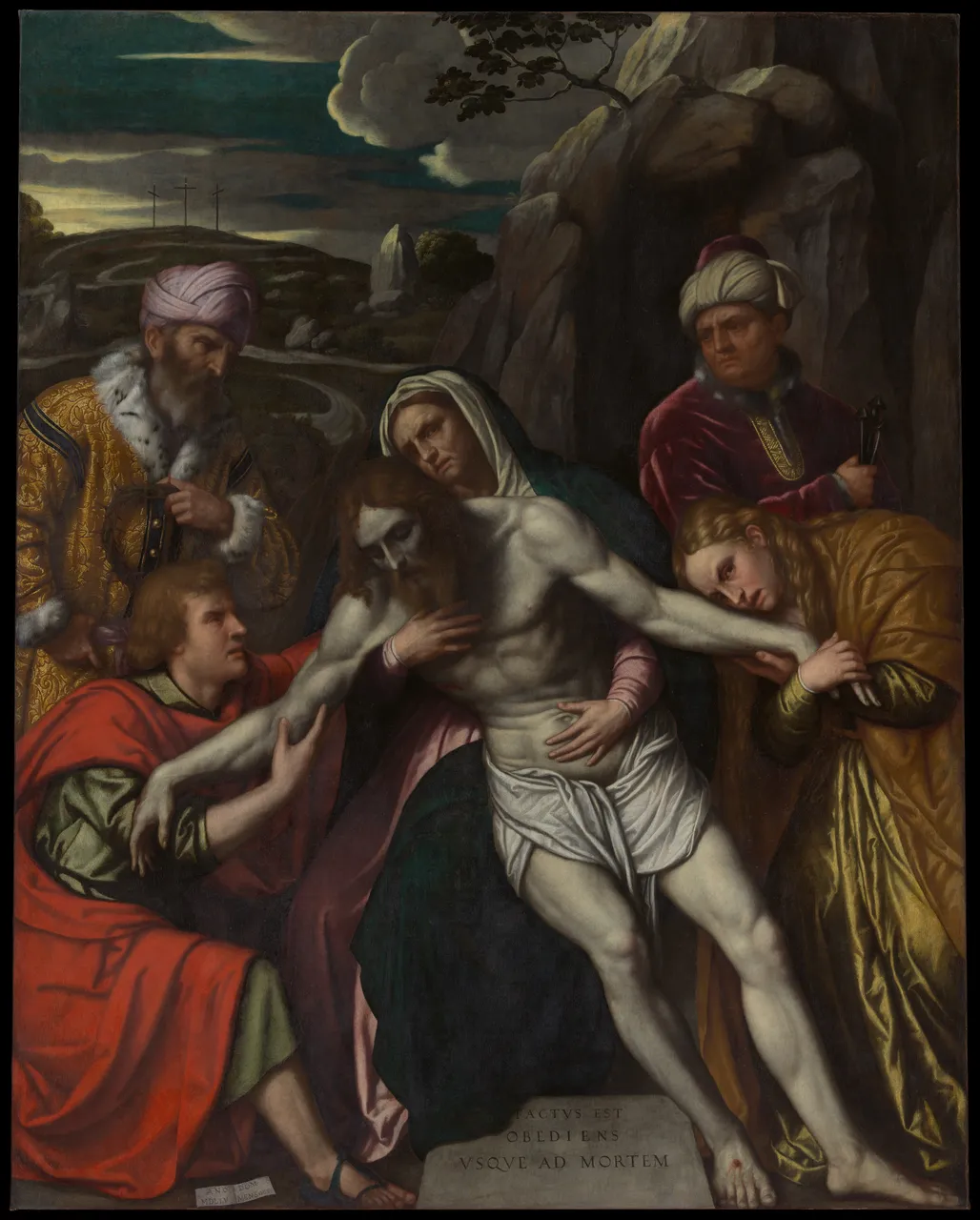 The Entombment by Moretto da Brescia (Alessandro Bonvicino)