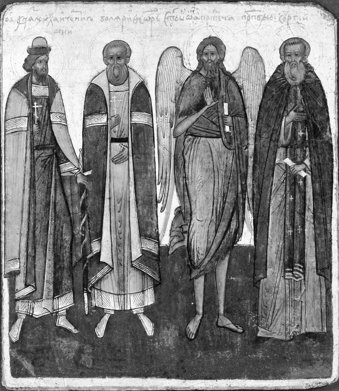 Panel from a Saints' Calendar (painted on both sides) by Russian Painter