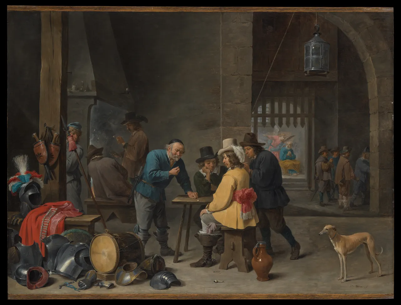 Guardroom with the Deliverance of Saint Peter by David Teniers the Younger