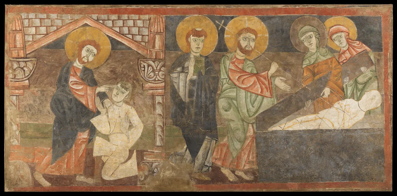 The Healing of the Blind Man and the Raising of Lazarus by Unknown Artist