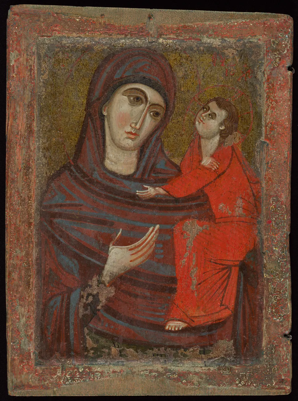 Icon of the Virgin and Child, Hodegetria variant by Byzantine or Crusader