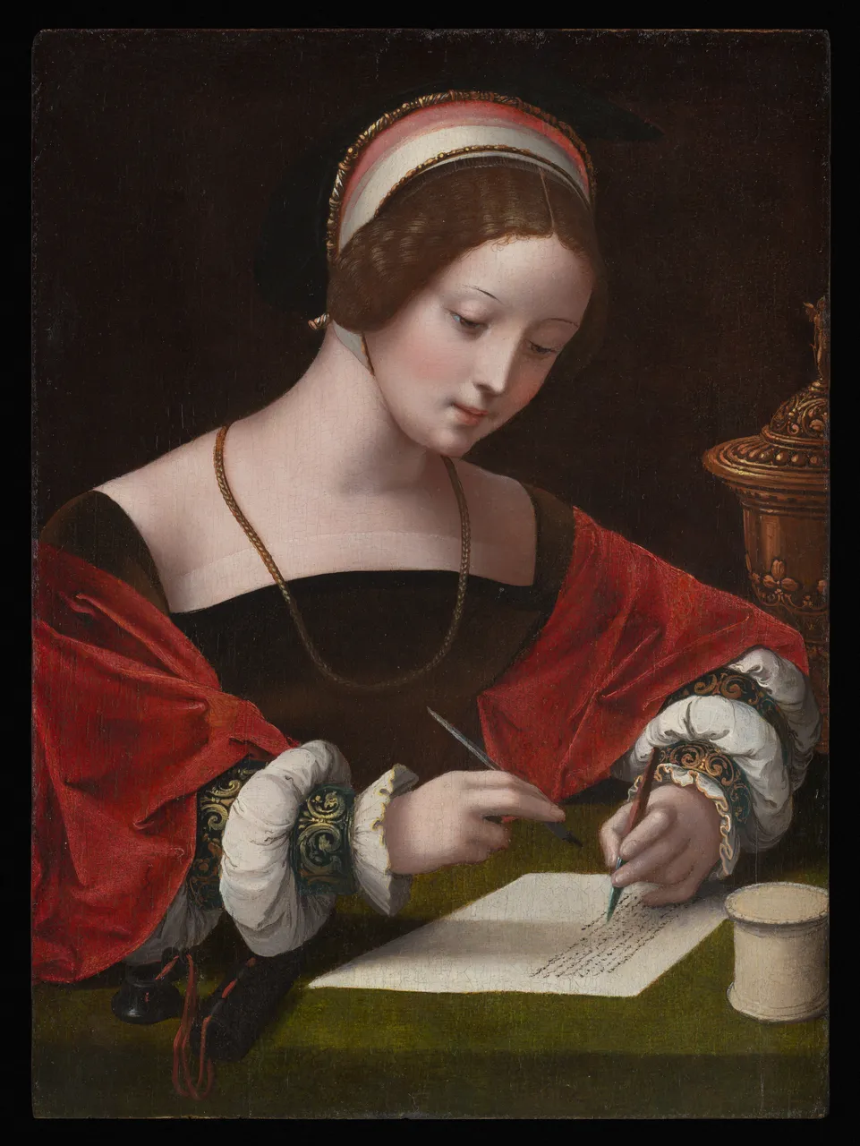 Mary Magdalen Writing a Letter by Master of the Female Half-Lengths